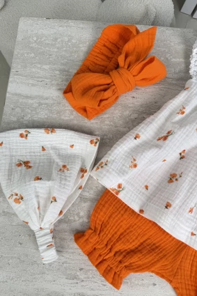 Комплект из муслина * Оранж*