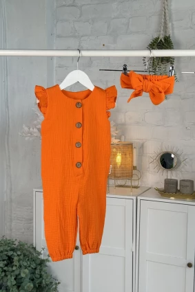 Комбинезон из муслина *Оранж* + повязка