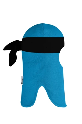 Зимова шапочка-шолом Corona.hm "Ніндзя" бірюза