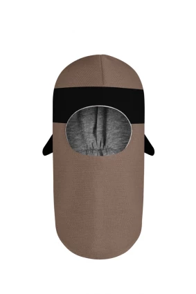 Зимова шапочка-шолом Corona.hm "Ніндзя"  молочний шоколад