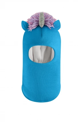 Зимняя шапочка шлем Corona.hm "Единорожка" бирюза