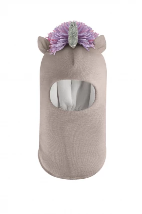 Зимняя шапочка шлем Corona.hm "Единорожка" капучино