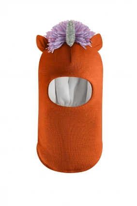 Зимова шапочка-шолом Corona.hm "Єдиноріжка" помаранчевий