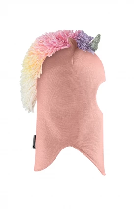 Зимова шапочка-шолом Corona.hm "Єдиноріжка" пудра