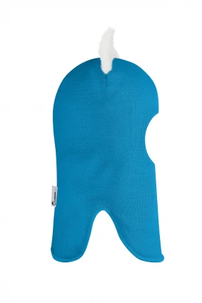 Зимняя шапочка-шлем Corona.hm "Лисичка" бирюза