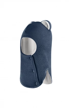 Зимова шапочка-шолом Corona.hm “Лев” із кнопками  джинс