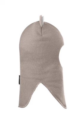 Зимова шапочка-шолом Corona.hm “Лев” із кнопками  капучіно