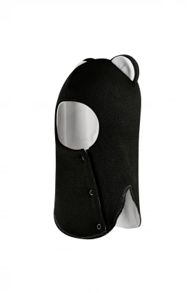 Зимняя шапочка-шлем Corona.hm “Лев” на кнопках черный