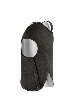 Зимова шапочка-шолом Corona.hm "Міс Левиця"  із кнопками  графіт