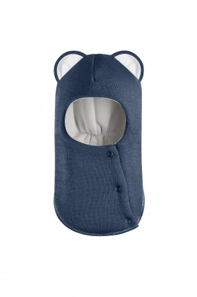 Зимова шапочка-шолом Corona.hm "Міс Левиця"  із кнопками  джинс