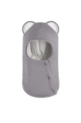 Зимова шапочка-шолом Corona.hm "Міс Левиця"  із кнопками  димка