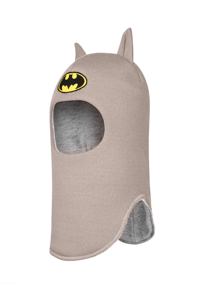 Зимняя шапочка шлем Corona.hm "Бэтмен" латте