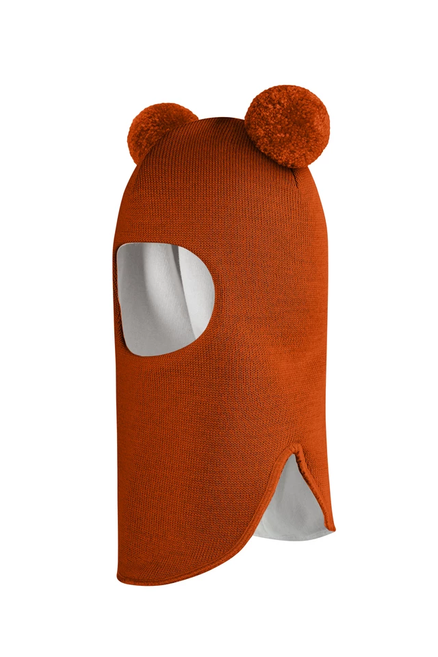 Зимова шапочка-шолом Corona.hm "Пандочка" помаранчевий