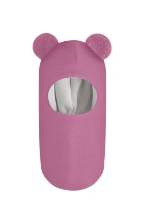 Зимова шапочка-шолом Corona.hm "Пандочка" пильно-рожевий