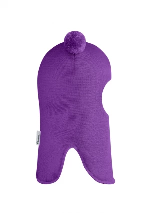 Зимова шапочка-шолом Corona.hm "Пандочка" фіалка