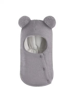 Зимова шапочка-шолом Corona.hm "Пандочка"  із кнопками  димка