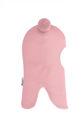 Зимняя шапочка шлем Corona.hm "Пандочка" на кнопках розовый