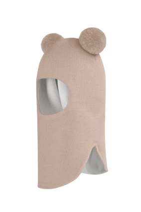 Зимова шапочка-шолом Corona.hm "Пандочка" беж золотий