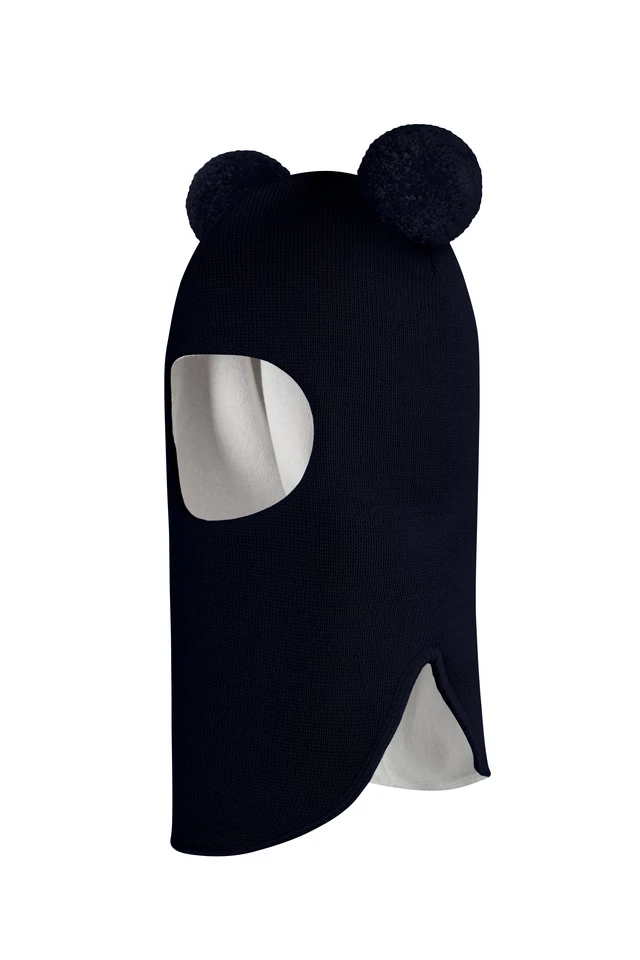 Зимова шапочка-шолом Corona.hm "Пандочка" синій оксамит