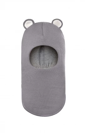 Зимняя шапочка-шлем Corona.hm "Мисс Мишутка"  дымка