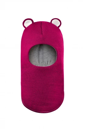 Зимова шапочка-шолом Corona.hm "Міс Ведмедиця" малина