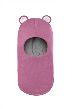 Зимова шапочка-шолом Corona.hm "Міс Ведмедиця" пильно-рожевий