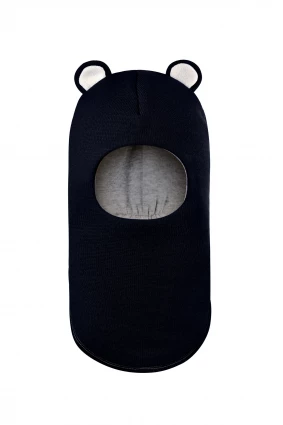 Зимова шапочка-шолом Corona.hm "Міс Ведмедиця" синій оксамит