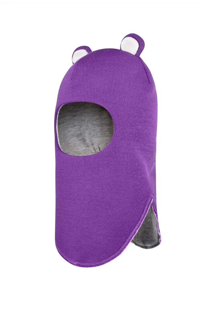 Зимова шапочка-шолом Corona.hm "Міс Ведмедиця" фіалка