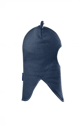 Зимова шапочка-шолом Corona.hm "Міс Ведмедиця" з кнопочками джинс