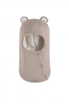 Зимова шапочка-шолом Corona.hm "Міс Ведмедиця" з кнопочками лате