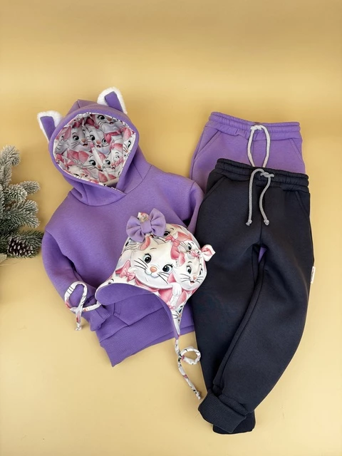 Костюм Corona.hm *Кицюня* фіалка  з додатковими штанами та шапочкою (шапочка на вибір)