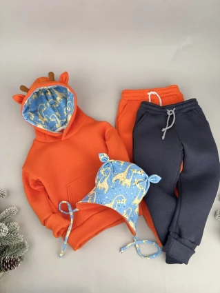 Костюм Corona.hm *Жирафчик* помаранчевий з додатковими штанами та шапочкою (шапочка на вибір)