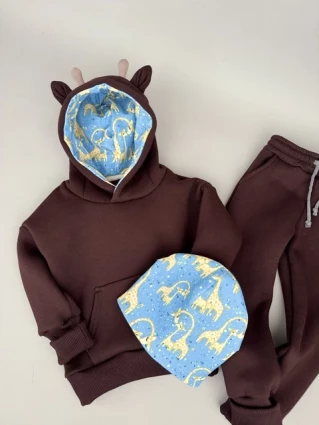 Костюм Corona.hm *Жирафчик* шоколадний з шапочкою (шапочка на вибір)