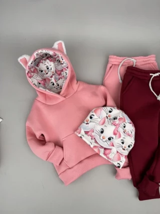 Костюм Corona.hm *Кицюня* рожевий з додатковими штанами та шапочкою (шапочка на вибір)