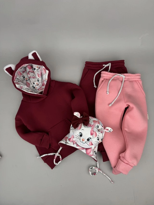 Костюм Corona.hm *Кицюня* бордо з додатковими штанами та шапочкою (шапочка на вибір)