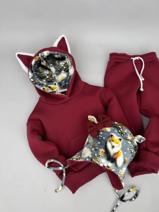 Костюм Corona.hm *Лисичка* бордо з шапочкою (шапочка на вибір)