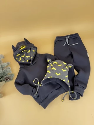 Костюм Corona.hm *Бетмен* графіт з шапочкою та додатковими штанами